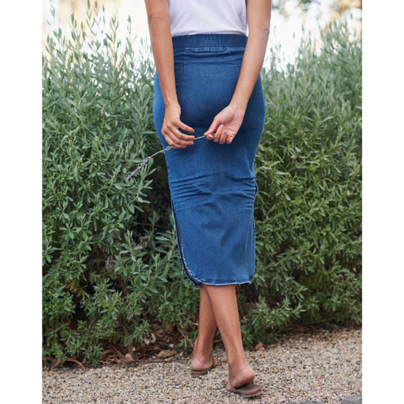 Frank & Eileen Unforgettable Skirt Denim Skirt Wash Size 4 - Picture 6 of 11